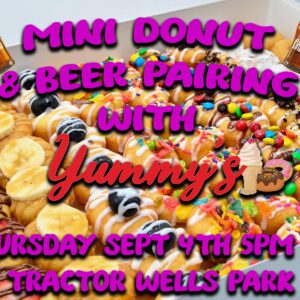 Mini donut & beer pairing.