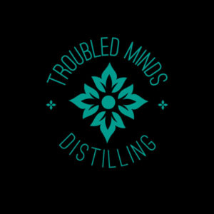 Turquoise Circle Troubled Minds Distilling Logo