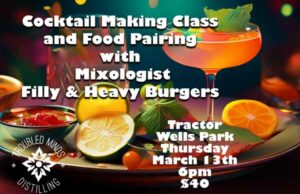 Cocktail making class and pairing